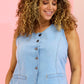 Zhenzi -Joana 1396-Waistcoat Angelite denim