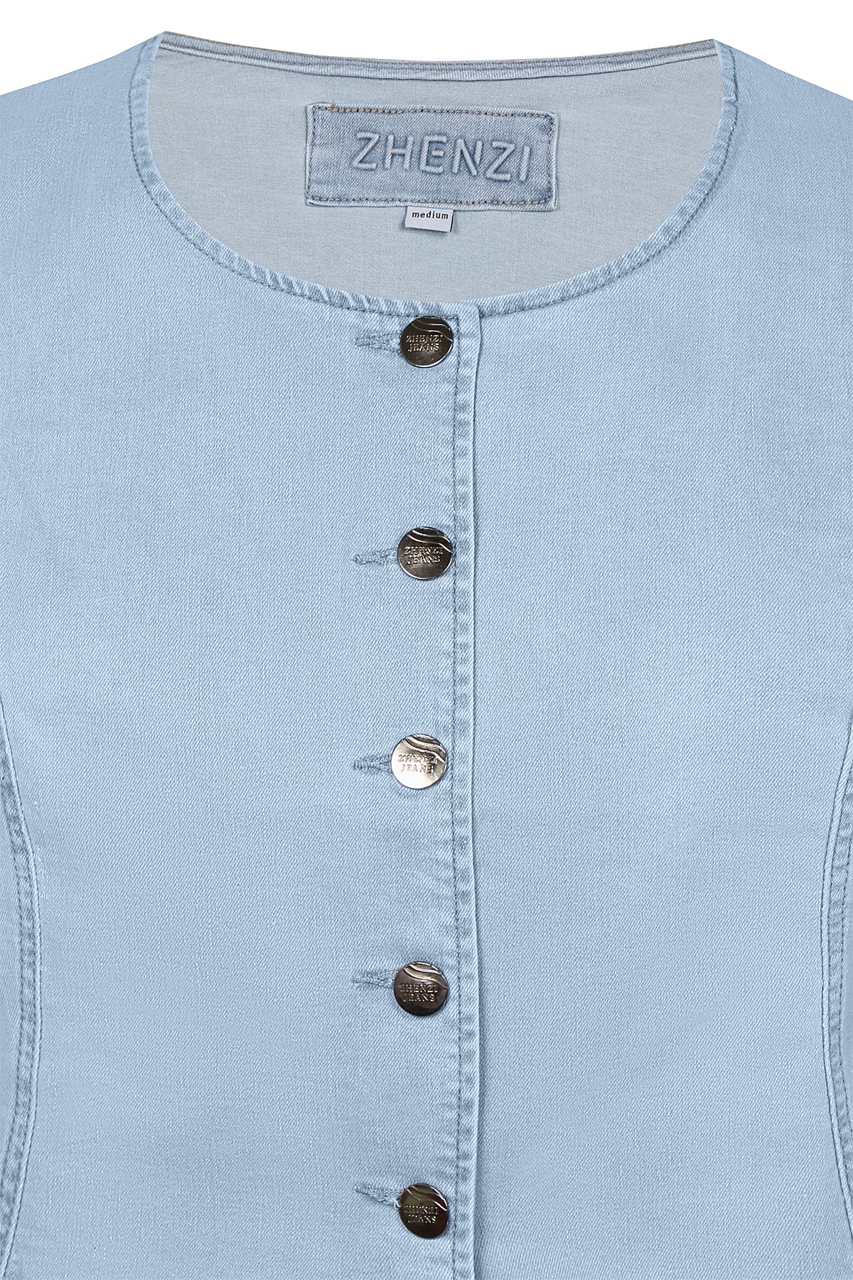 Zhenzi -Joana 1396-Waistcoat Angelite denim