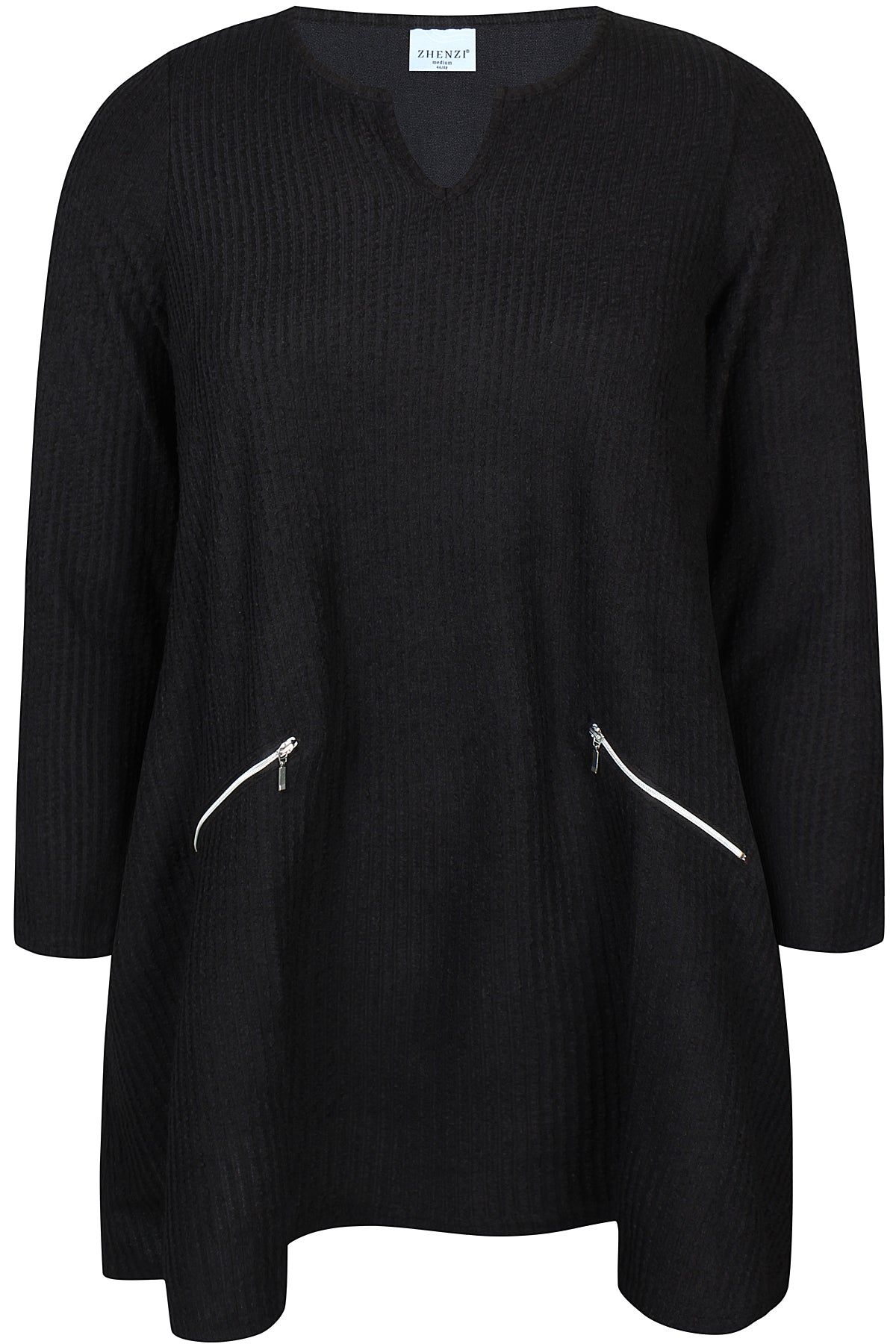 Zhenzi -Kathy 1439 - Tunic L/S Black