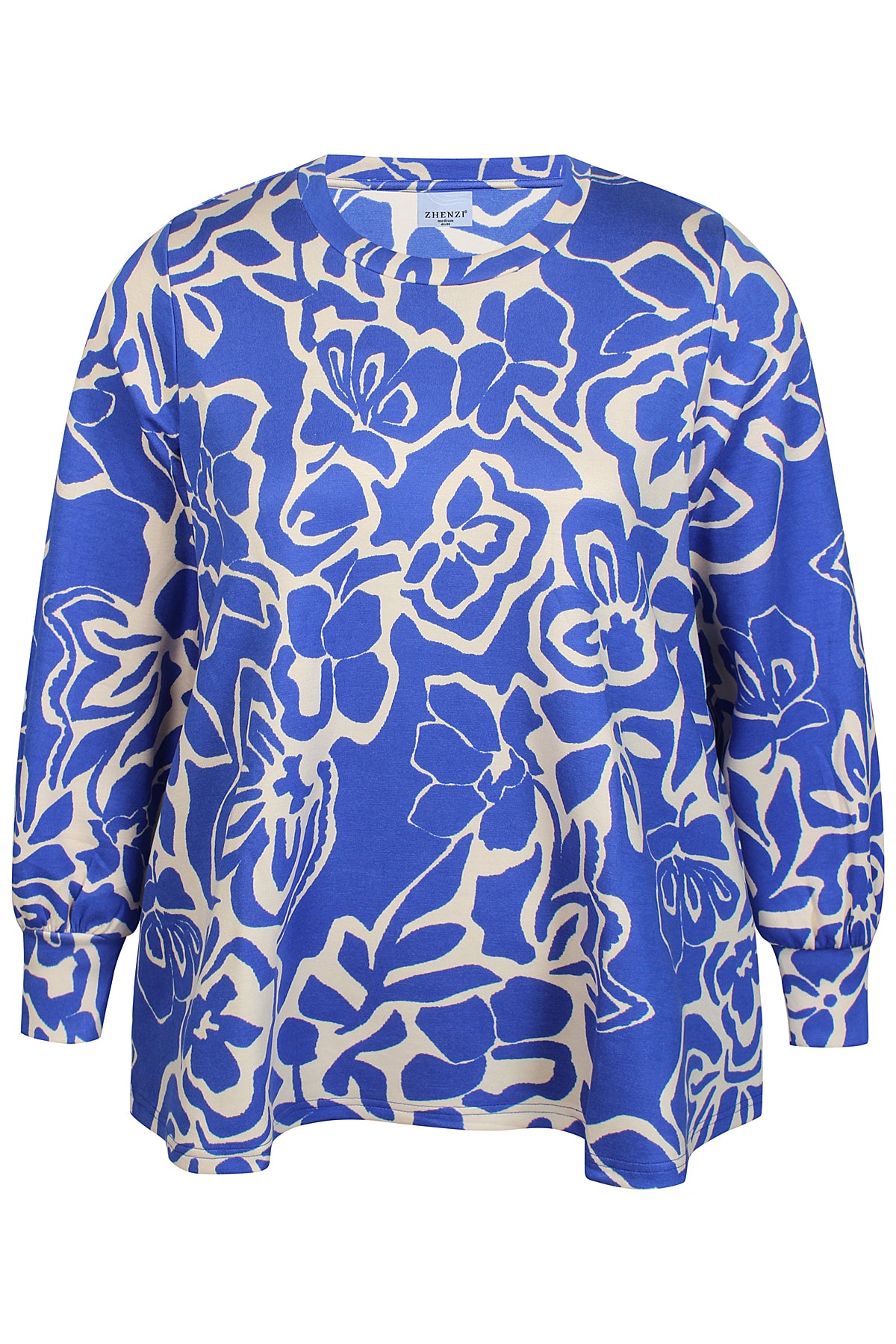 Zh-Kayla 1444-Pullover L/S Cobalt blue