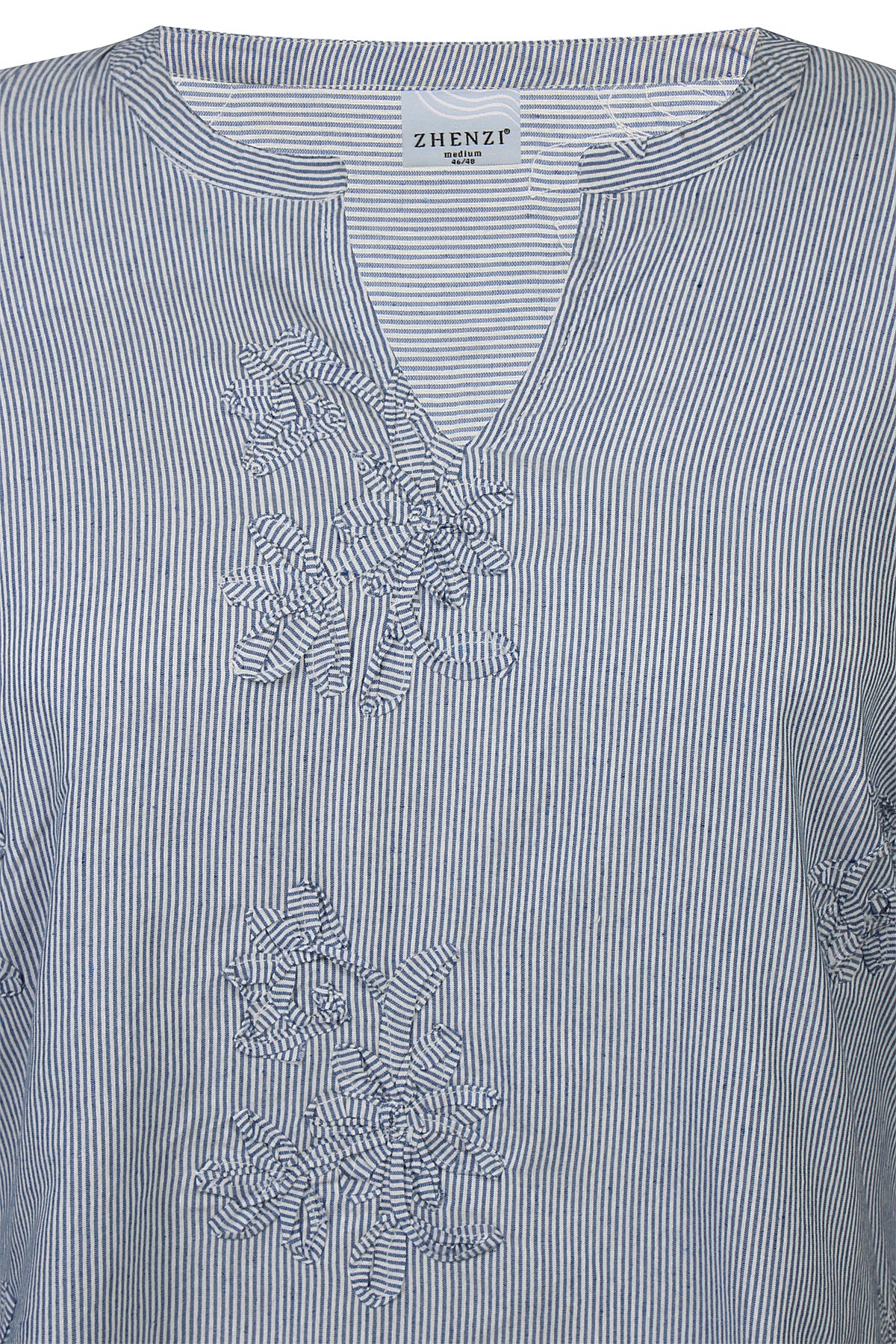 Zh-Kerry 1455-Blouse 3/4 Palace blue