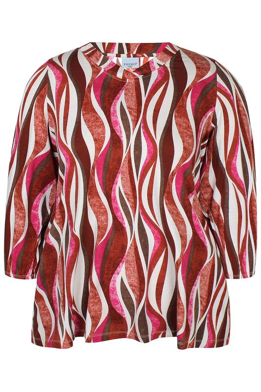 Zh-Sylva 1511-Blouse 3/4 Dark Maroon