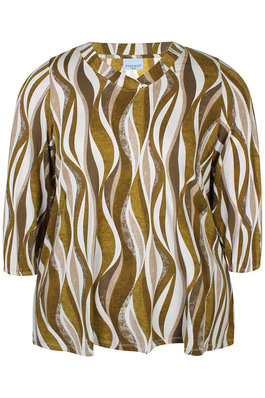 Zh-Sylva 1511-Blouse 3/4 Dark olive