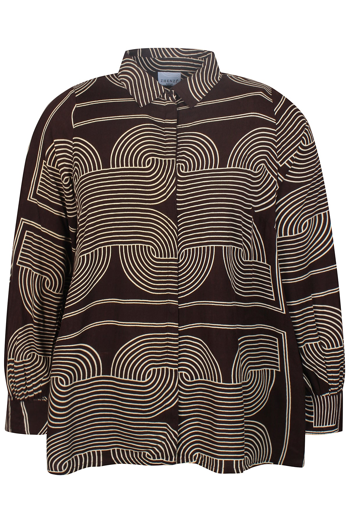 Zhenzi -Linda 1530-Shirt L/S Chokolade