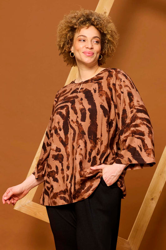 Zhenzi -Maxie1604ShirtL/S Chokolate
