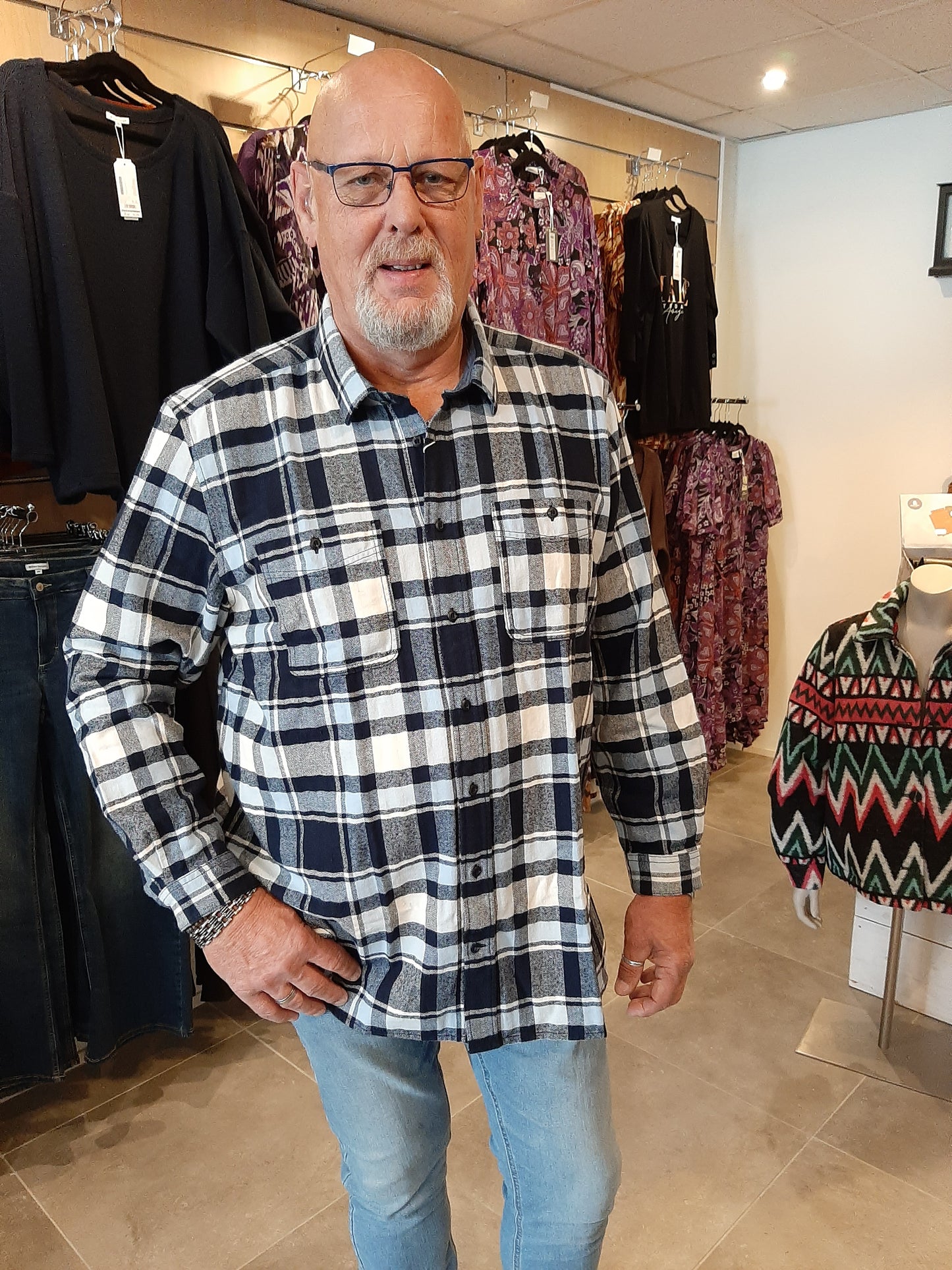 Tom Tailor Overhemd Blauw/wit Plus Men Size