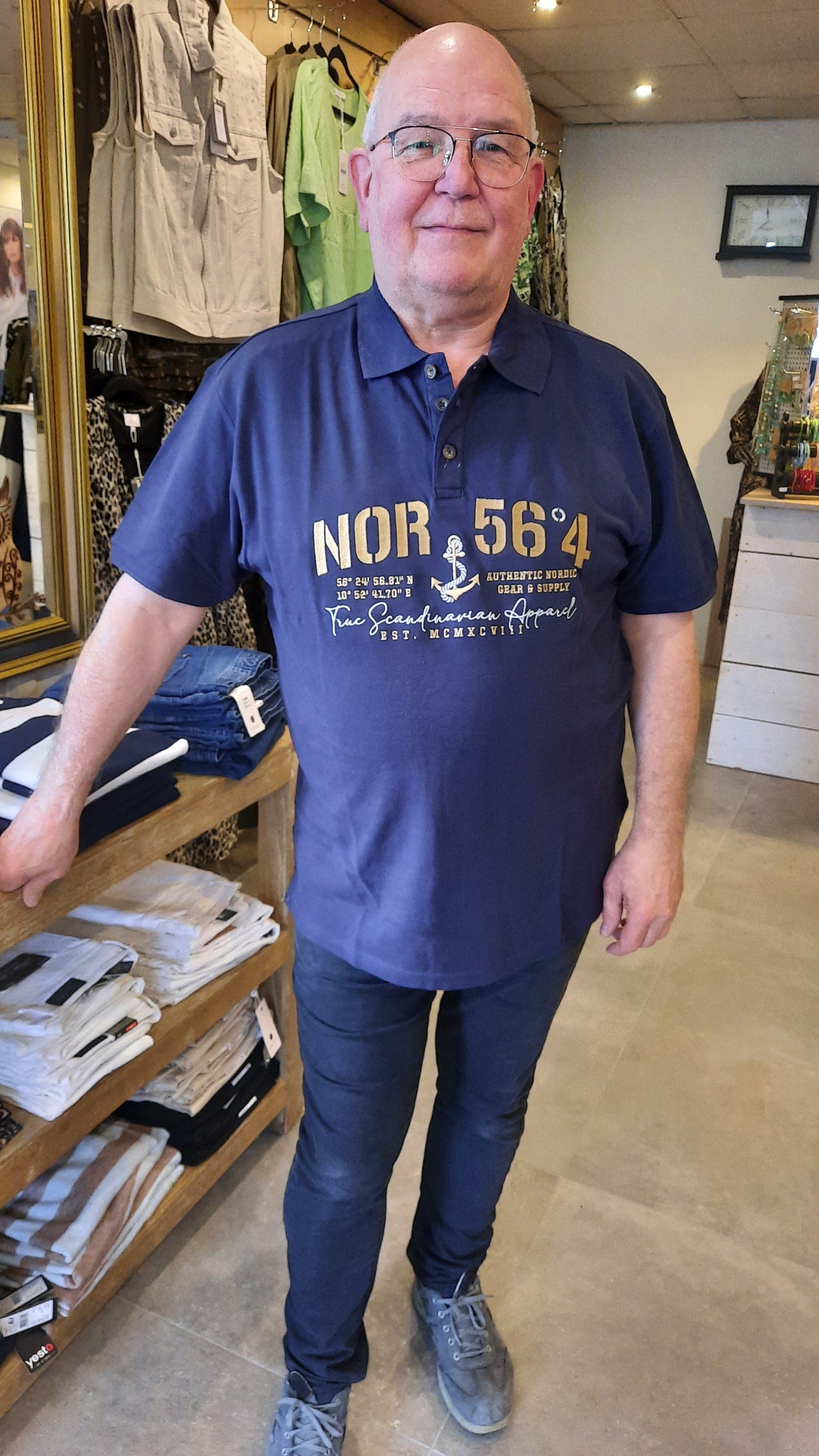 North 56  Polo Blauw