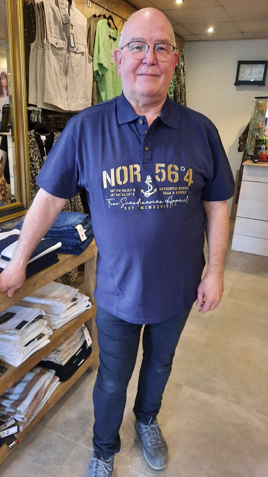 North 56  Polo Blauw