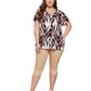 Ciso t-shirt black mix roze