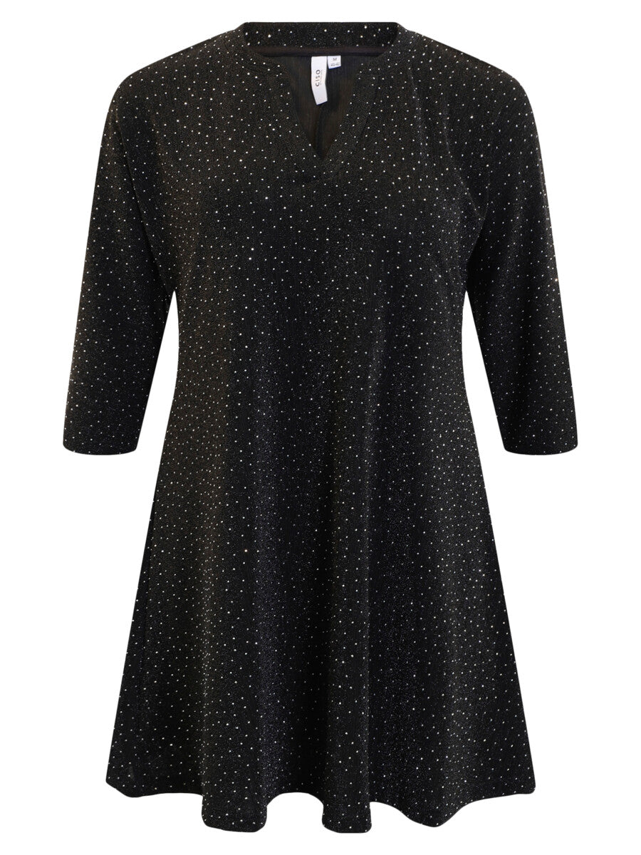 Ciso jurk zwart glitter