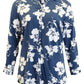 Ciso blouse blauw-wit bloem