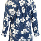 Ciso blouse blauw-wit bloem