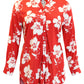 Ciso blouse rood-wit bloem