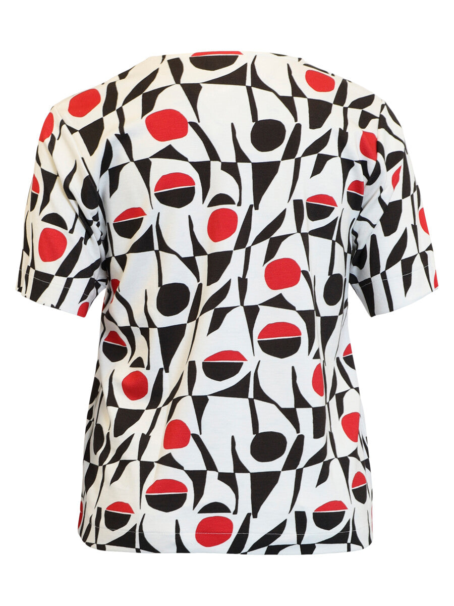 Ciso top cirkel wit rood