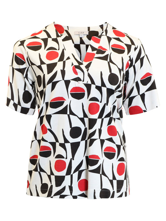 Ciso top cirkel wit rood