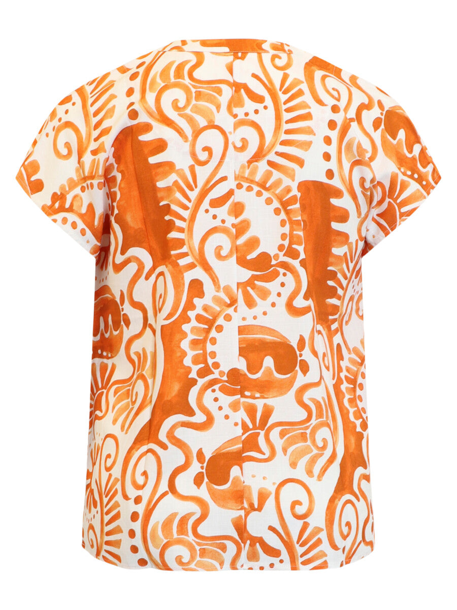 Ciso blouse orange mix