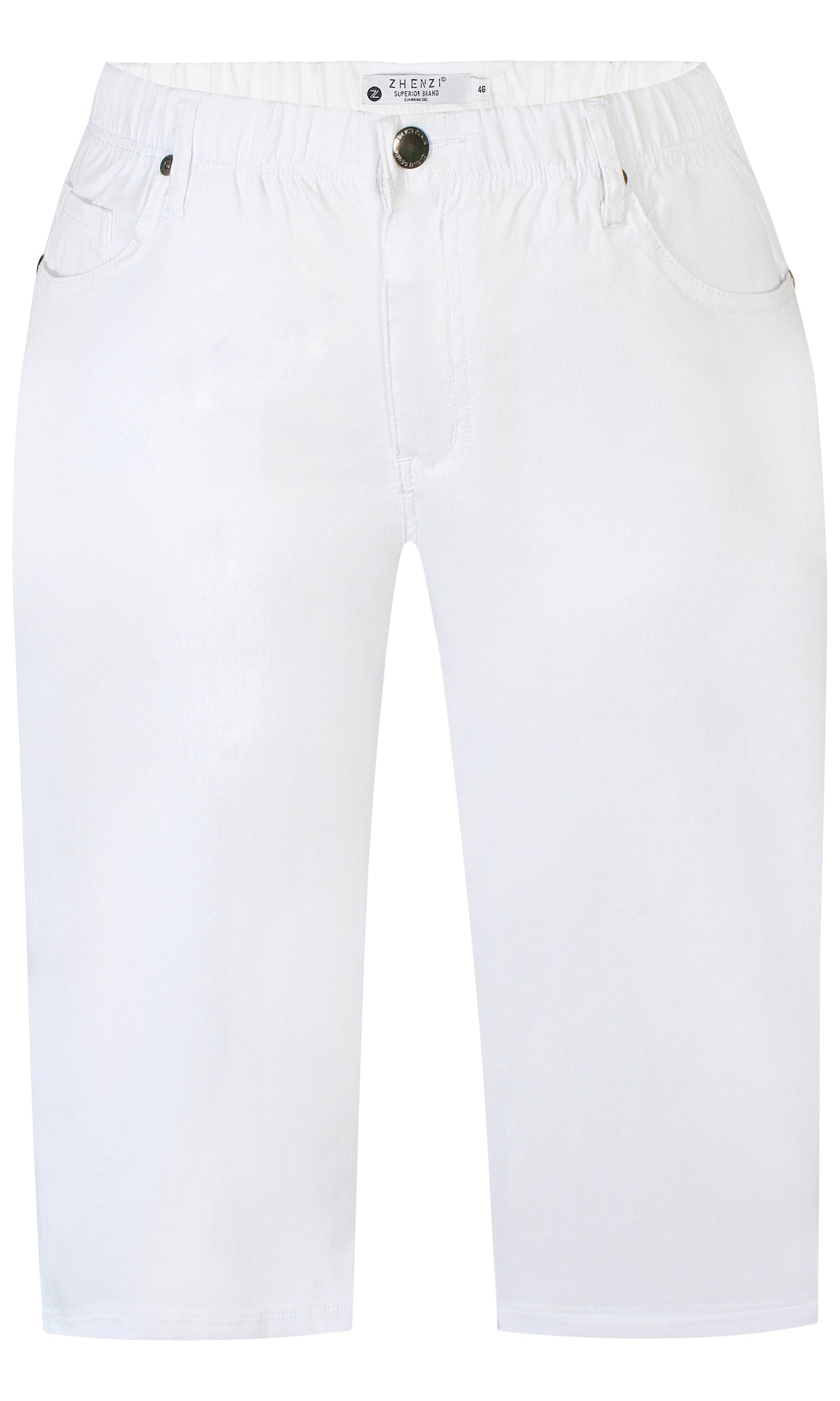 Zhenzi Twist 189 - Twist Fit Bengaline capri White