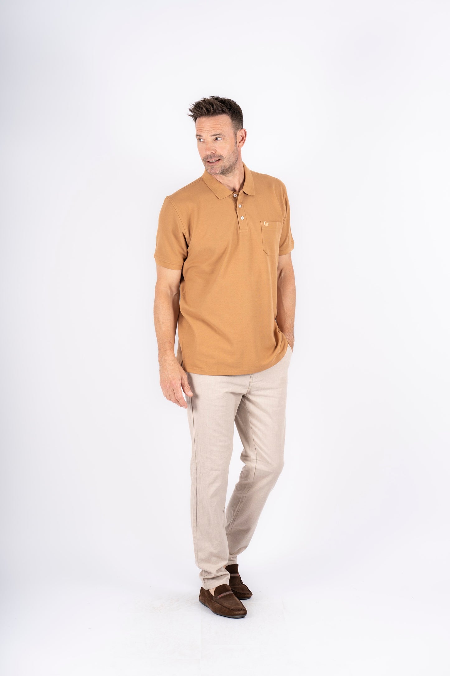 Pre-End polo Roger golden tabacco