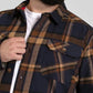 DUKE 555 ALDERSHOT TAN & NAVY HEAVY SHACKET OVERSHIRT BIG SIZE