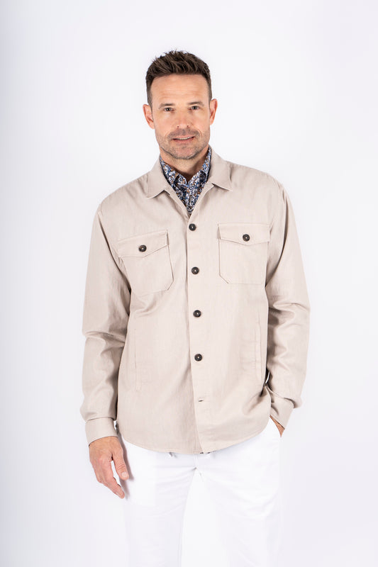 Pre-End Halton overshirt ultra light sand