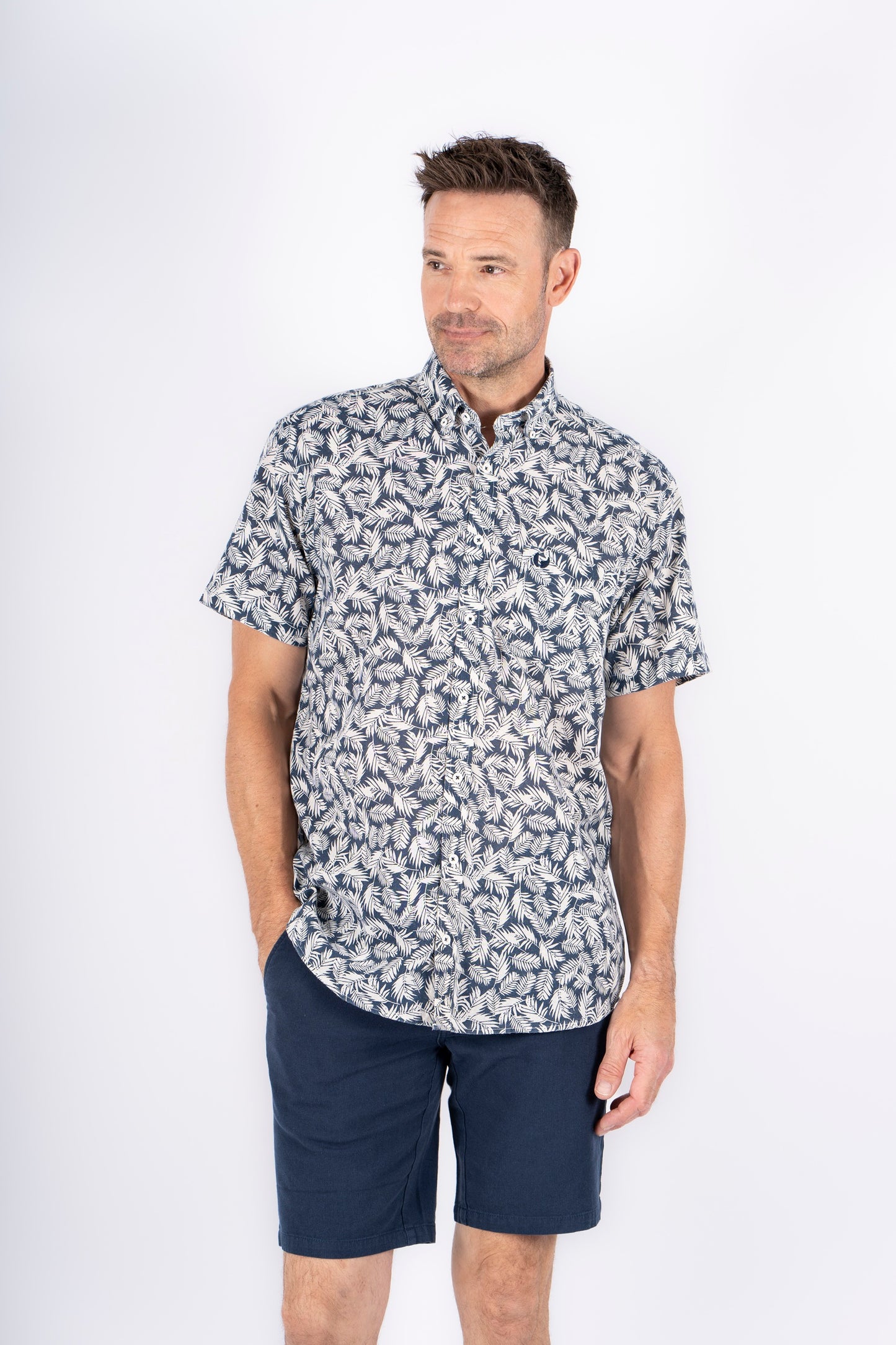 Pre-End Darin overhemd naval blue