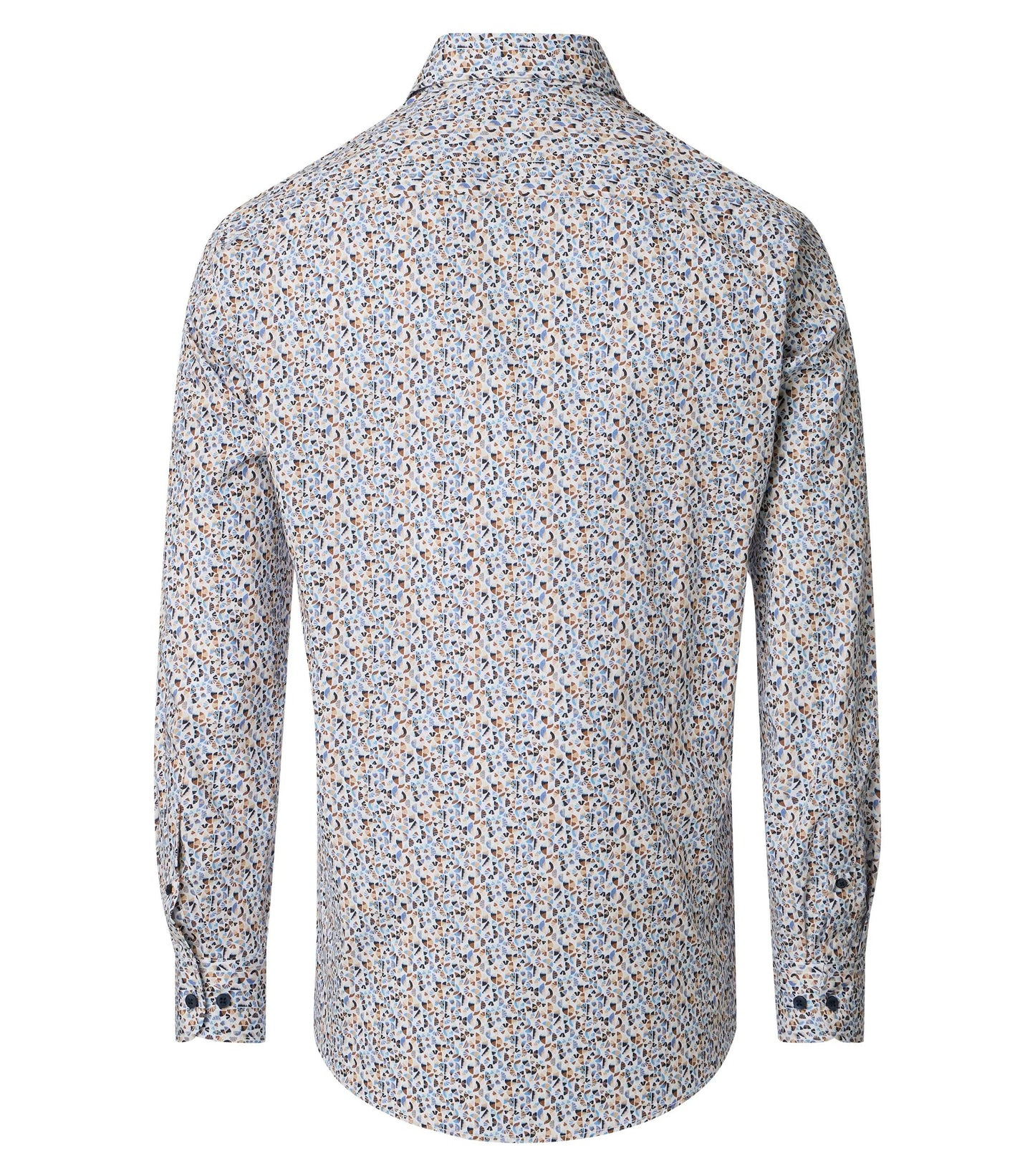 Casa Moda Kent Casual Fit overhemd beige print