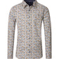 Casa Moda leisure shirt 1/1 sleeve kent print blue