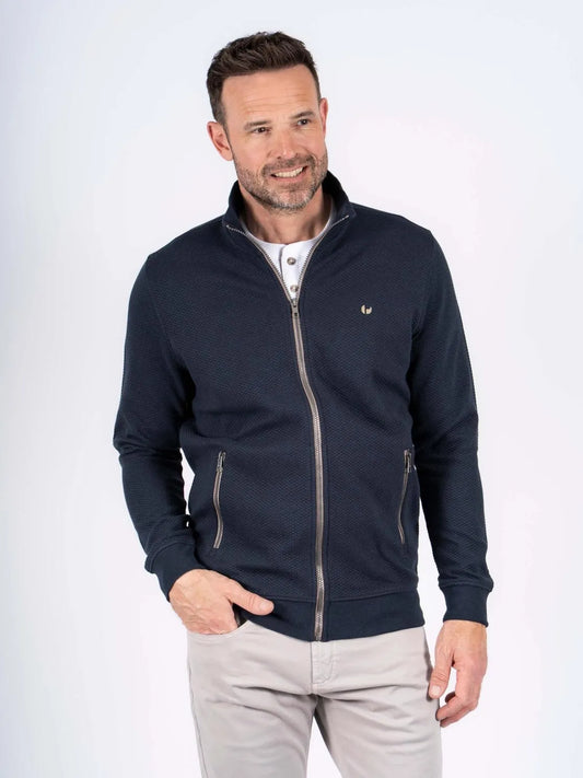 Pre-end PEalf sweat cardigan PLUS Dark Sapphire