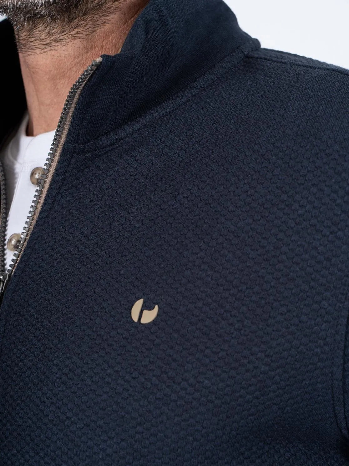 Pre-end PEalf sweat cardigan PLUS Dark Sapphire