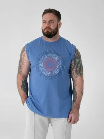 Duke 555 Reeves T-Shirt Mouwloos Blauw