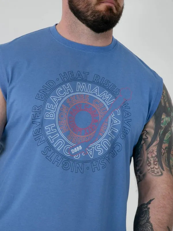 Duke 555 Reeves T-Shirt Mouwloos Blauw