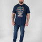 Duke LINTON-D555 Tropical Skull Printed Crew Neck T-shirt