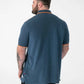 Duke   HARVEY 3-D555 Teal Pique Polo With Jacquard Collar And Cuffs