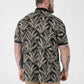 Duke  PALMER-D555 AO Leaf Printed Jacquard Collar & Cuff S/S Polo BIG SIZE