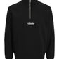 JJESOHO SWEAT QUARTER ZIP HN NOOS ZWART