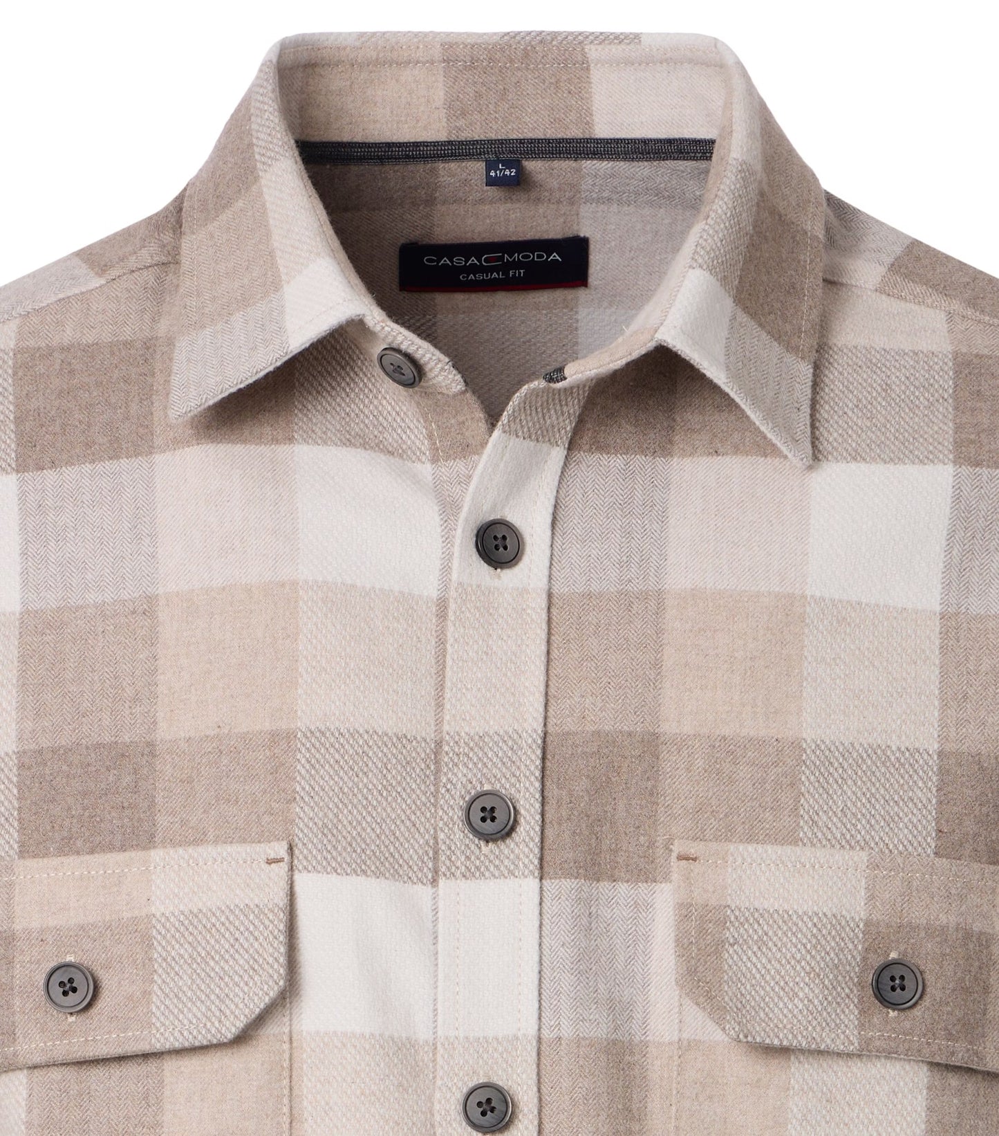 Casa Moda overshirt Kent Casual Fit beige