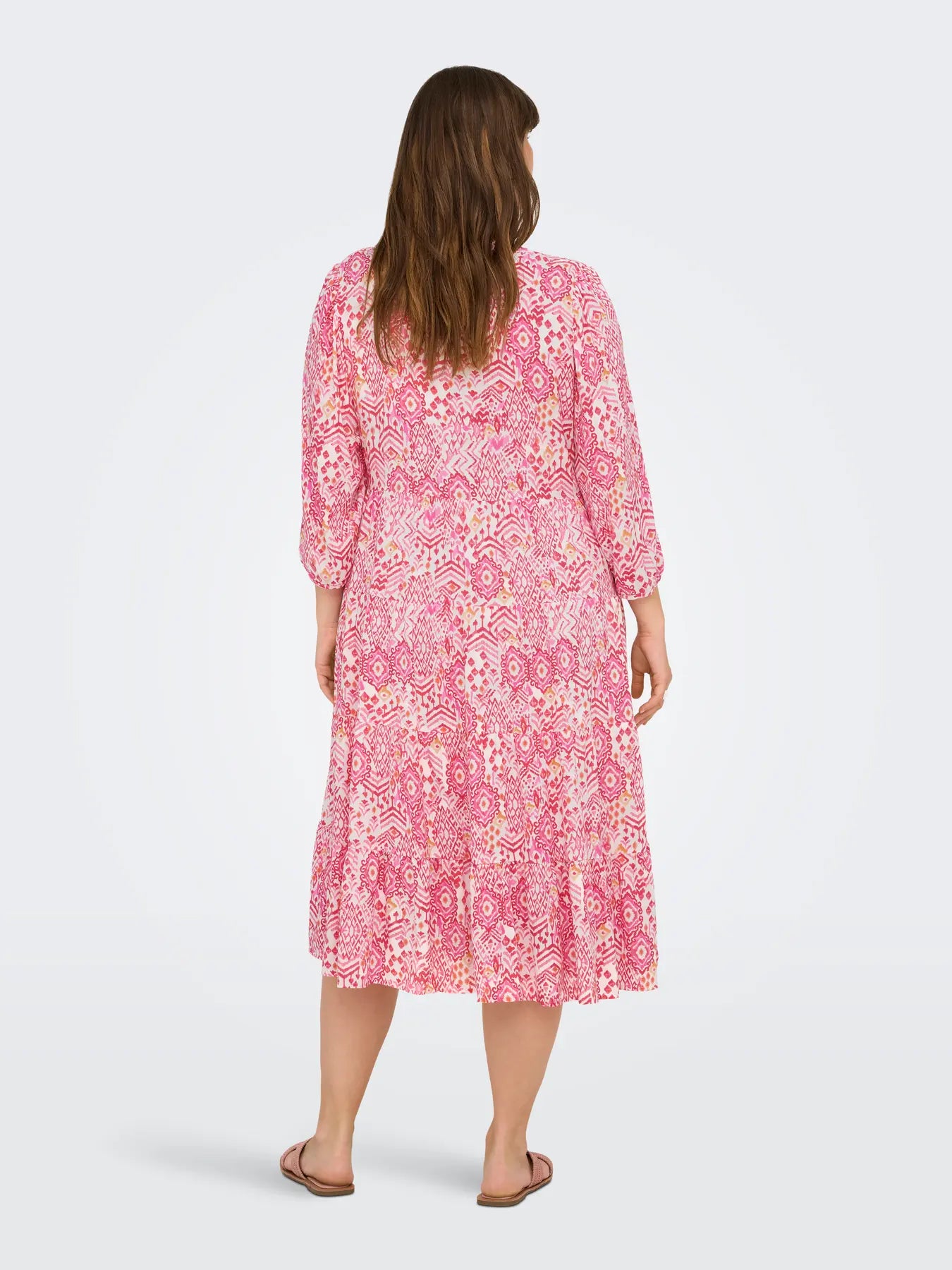 ONLY CARMAKOMA  CARMILANA 3/4 DRESS WVN NOOS ROOD