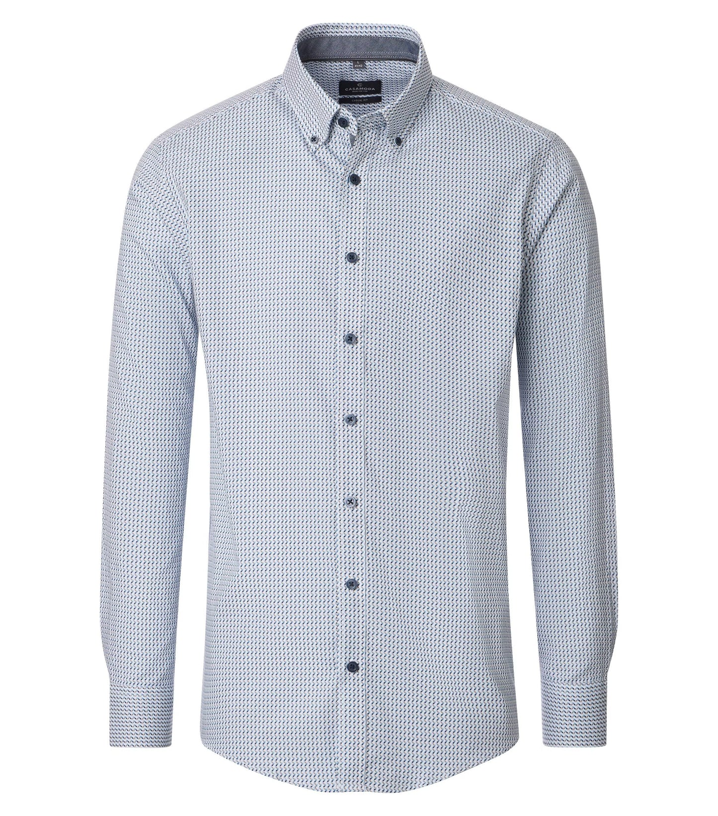 Casa Moda Casual Fit overhemd blue print