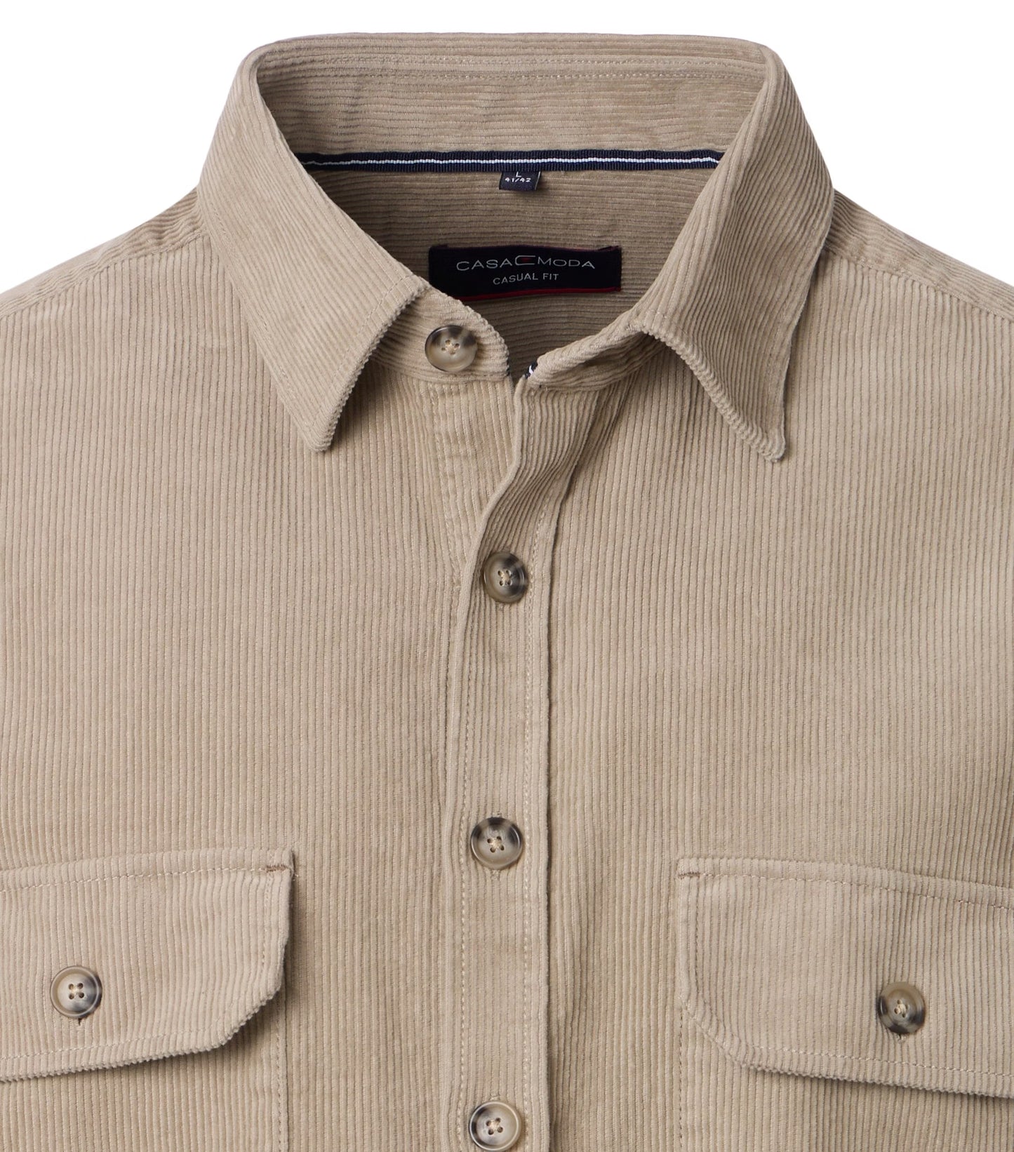Casa Moda Hemdjacke Casual Fit beige