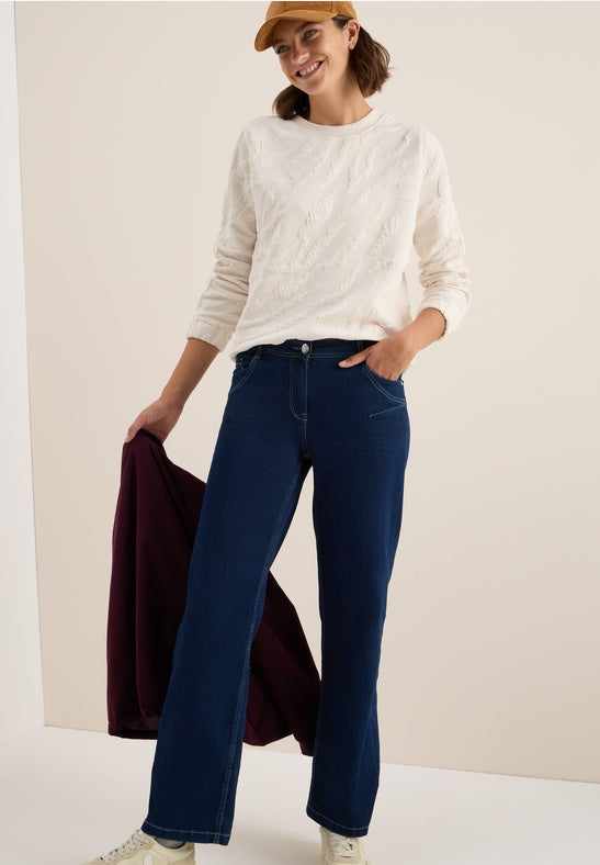 Cecil Sweatshirt w. Zebra AOP light beige