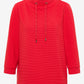 Cecil Solid Ottoman Funnel Neck fiery red