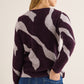Cecil Feather Yarn trui eggplant red
