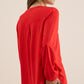 Cecil Solid Blouse fiery red
