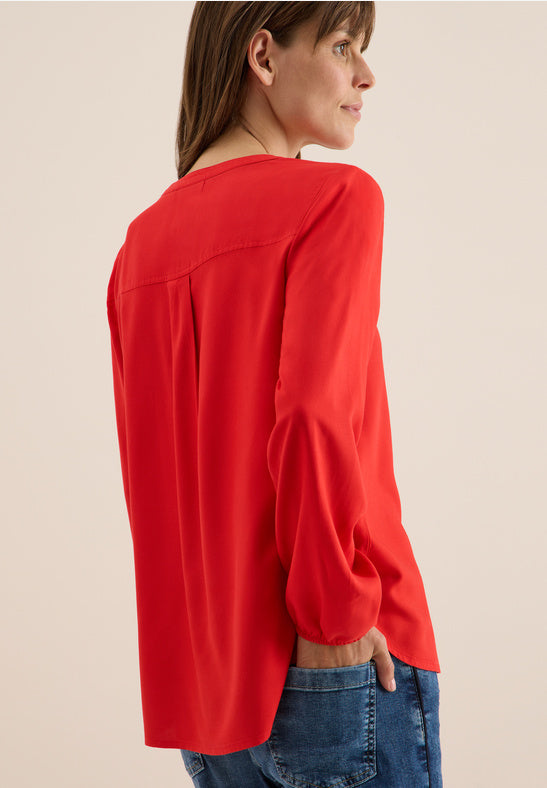Cecil Solid Blouse fiery red
