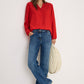 Cecil Solid Blouse fiery red