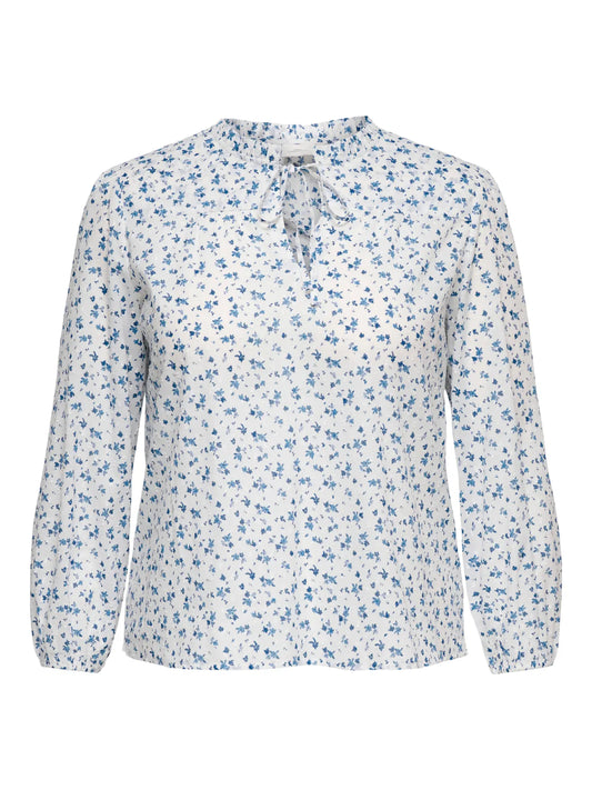 ONLY CARMAKOMA CARROANNE L/S TOP WVN NOOS