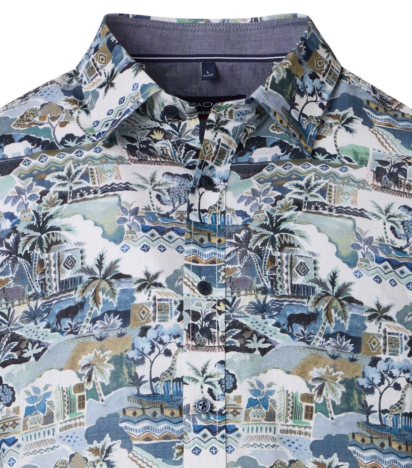 Casamoda Overhemd korte mouw Print
