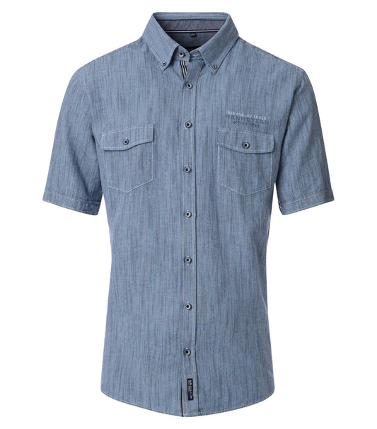 Casamoda Overhemd korte mouw Blauw