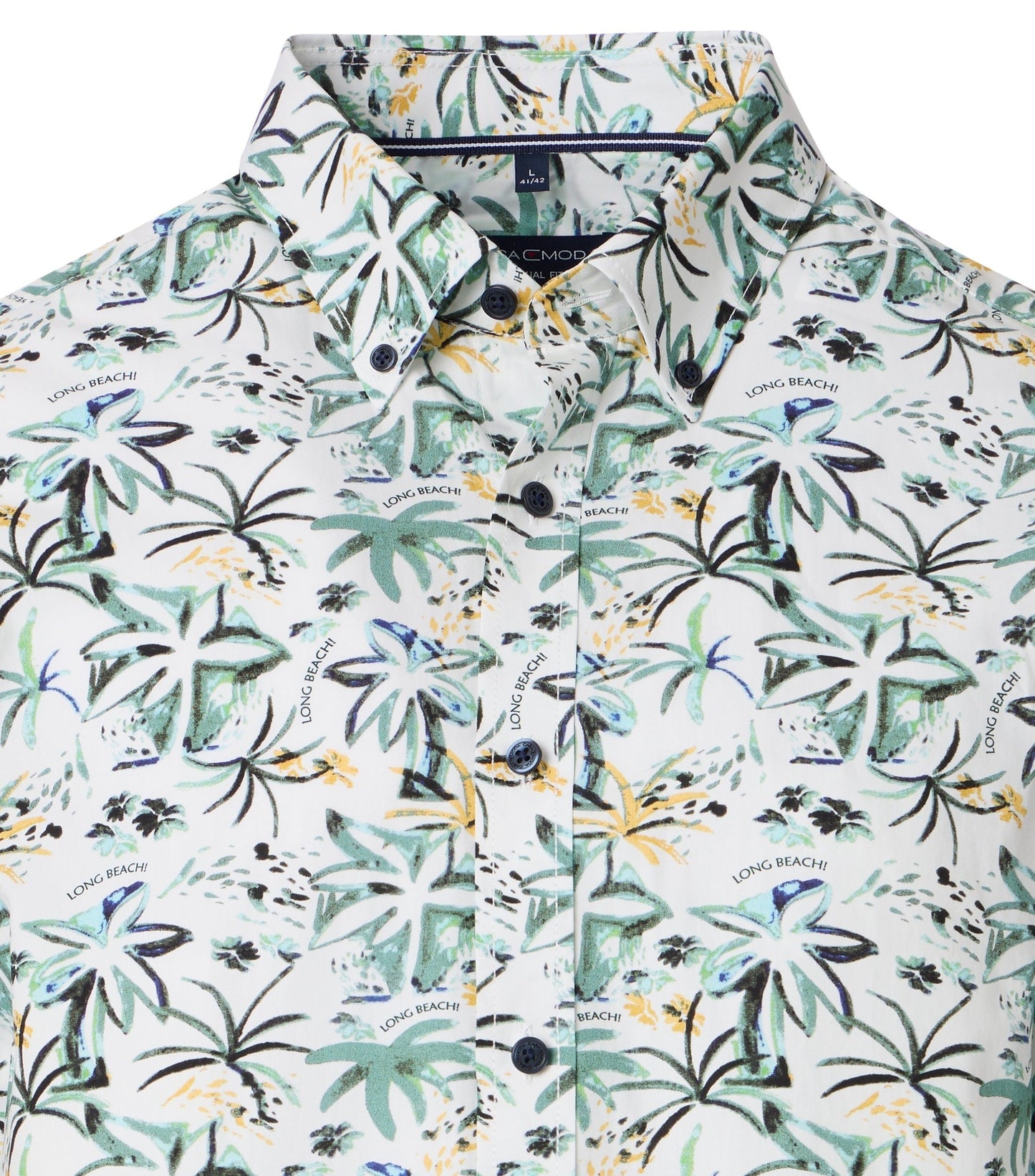 Casa Moda Overhemd Korte mouw Bloemenprint