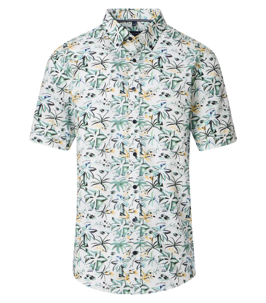 Casa Moda Overhemd Korte mouw Bloemenprint
